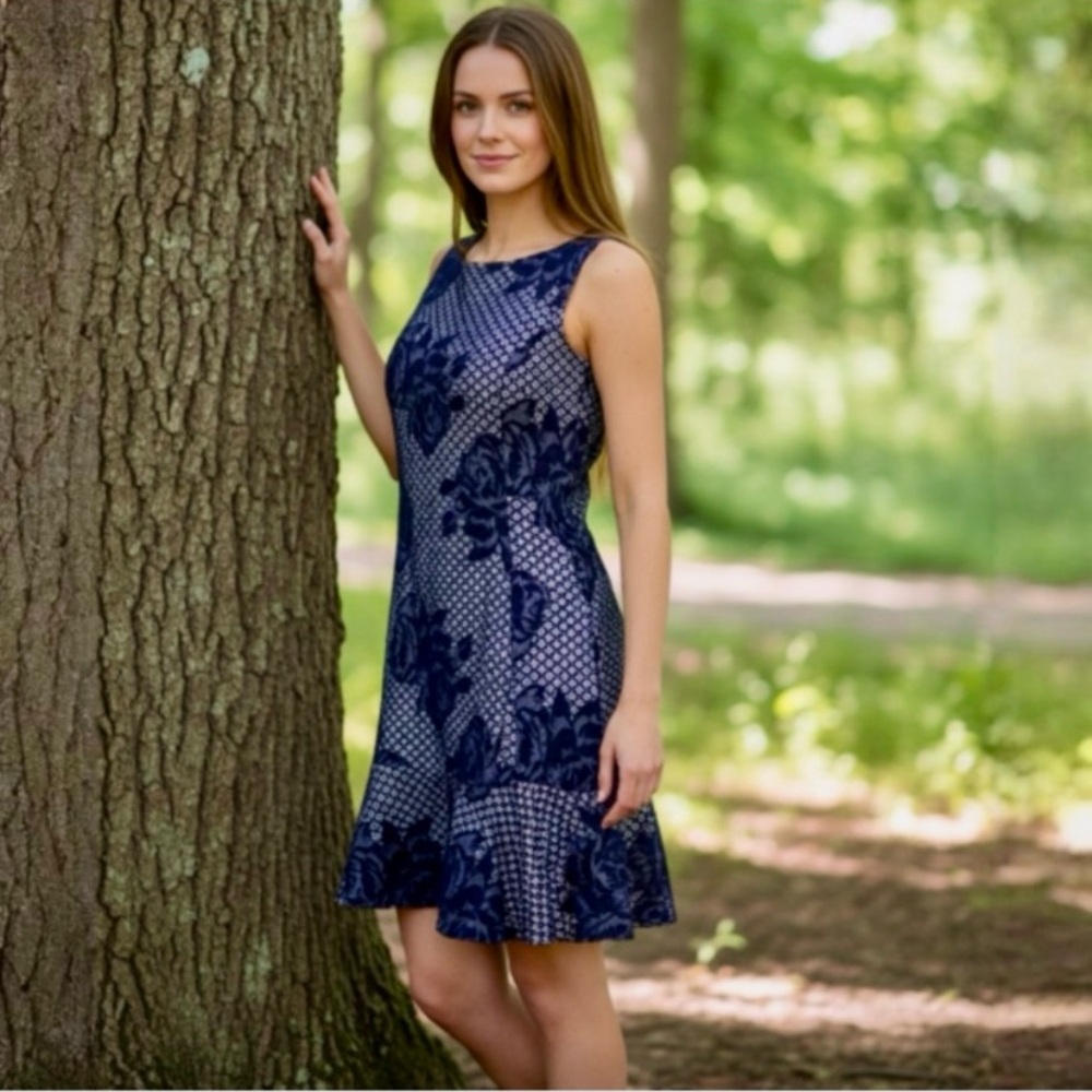 Betsey Johnson Floral Fit and Flare Dress